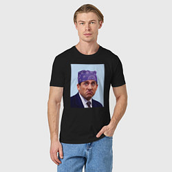 Футболка хлопковая мужская Michael Scott - Prison mike the office meme, цвет: черный — фото 2