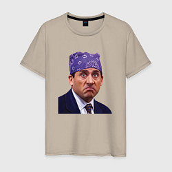 Футболка хлопковая мужская Prison mike Michael Scott офис, цвет: миндальный