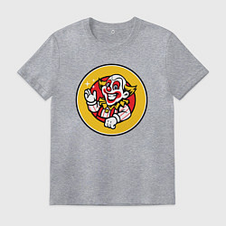 Футболка хлопковая мужская Весёлый клоун, цвет: меланж