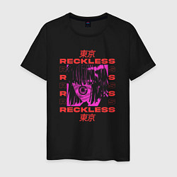 Футболка хлопковая мужская Reckless, цвет: черный