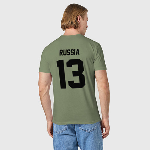 Мужская футболка Russia 13 / Авокадо – фото 4