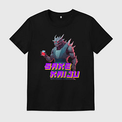 Футболка хлопковая мужская Sakekaiju, цвет: черный
