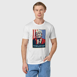 Футболка хлопковая мужская Трамп Дональд, цвет: белый — фото 2