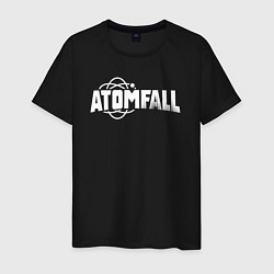 Футболка хлопковая мужская Atomfall logo, цвет: черный