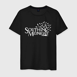 Футболка хлопковая мужская South of midnight logo, цвет: черный