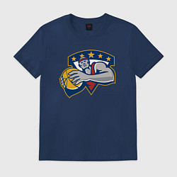 Футболка хлопковая мужская Play basket, цвет: тёмно-синий