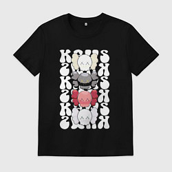 Футболка хлопковая мужская Клоуны черепки, цвет: черный