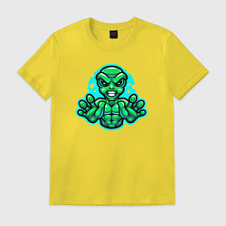 Футболка хлопковая мужская Alien power, цвет: желтый