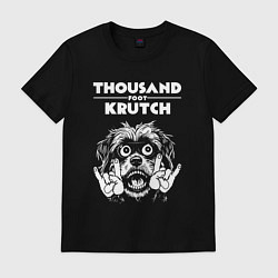 Футболка хлопковая мужская Thousand Foot Krutch rock dog, цвет: черный