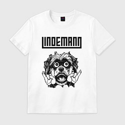 Футболка хлопковая мужская Lindemann - rock dog, цвет: белый