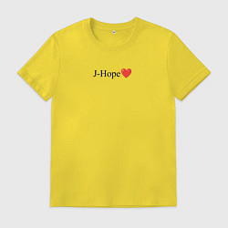 Футболка хлопковая мужская BTS - J-hope, цвет: желтый