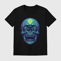 Футболка хлопковая мужская Skull mood, цвет: черный
