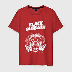 Футболка хлопковая мужская Black Sabbath rock dog, цвет: красный