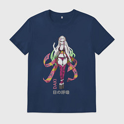 Футболка хлопковая мужская Клинок рассекающий демонов - sexy Daki, цвет: тёмно-синий