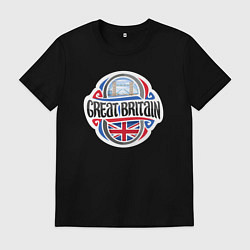 Футболка хлопковая мужская Great Britain, цвет: черный