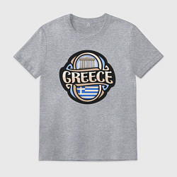 Футболка хлопковая мужская Greece, цвет: меланж