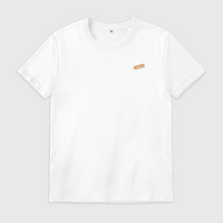 Футболка хлопковая мужская Я в порядке пластырь с надписью, цвет: белый