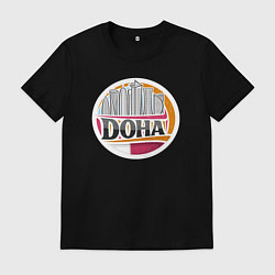 Футболка хлопковая мужская Доха, цвет: черный