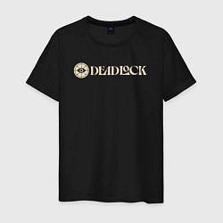 Футболка хлопковая мужская Deadlock original logo, цвет: черный