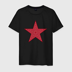 Футболка хлопковая мужская USSR red star, цвет: черный