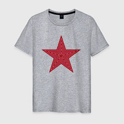 Футболка хлопковая мужская USSR red star, цвет: меланж