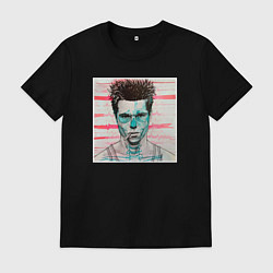 Футболка хлопковая мужская Тайлер Дерден скелет, цвет: черный