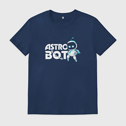 Футболка хлопковая мужская Astro Bot - Mascot, цвет: тёмно-синий