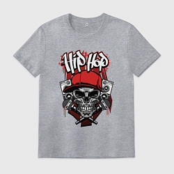 Футболка хлопковая мужская Hip-hop killer, цвет: меланж