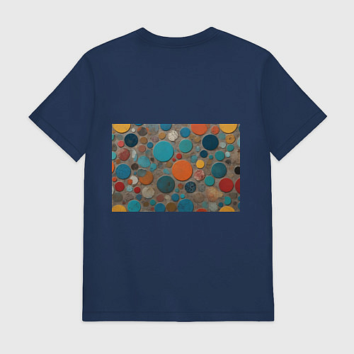 Мужская футболка Арт вариация терраццо / Тёмно-синий – фото 2