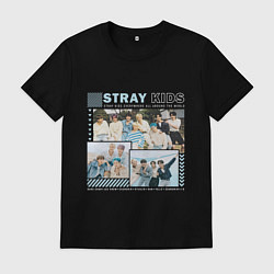 Футболка хлопковая мужская Stray kids ot8, цвет: черный