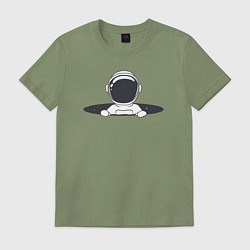 Футболка хлопковая мужская Космический приветик, цвет: авокадо