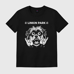 Футболка хлопковая мужская Linkin Park 2024 rock dog, цвет: черный