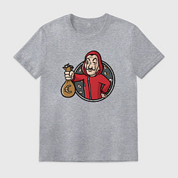 Футболка хлопковая мужская Money man, цвет: меланж