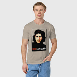 Футболка хлопковая мужская Che guevara - Chelentano, цвет: миндальный — фото 2