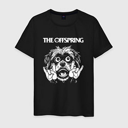 Футболка хлопковая мужская The Offspring rock dog, цвет: черный