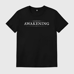 Футболка хлопковая мужская Unknown 9 awakening logo, цвет: черный