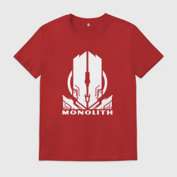 Футболка хлопковая мужская Monolith game, цвет: красный