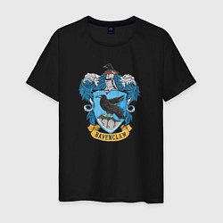 Футболка хлопковая мужская Ravenclaw факультет, цвет: черный