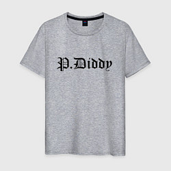 Футболка хлопковая мужская Rapper P Diddy - meme, цвет: меланж