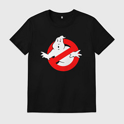 Футболка хлопковая мужская Ghostbusters logo, цвет: черный