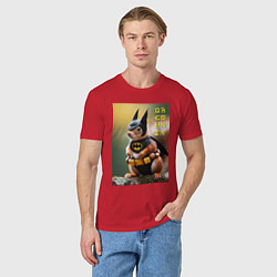Футболка хлопковая мужская Bat squirrel - oreshnik meme, цвет: красный — фото 2