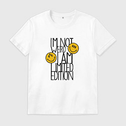 Футболка хлопковая мужская Я не странный, цвет: белый