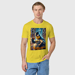 Футболка хлопковая мужская Batsimpson - ai art fantasy, цвет: желтый — фото 2