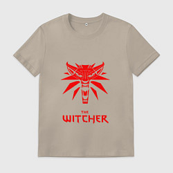 Футболка хлопковая мужская The witcher games, цвет: миндальный