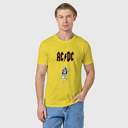 Футболка хлопковая мужская AcDc - roook, цвет: желтый — фото 2