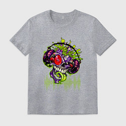Футболка хлопковая мужская DJ Zombie, цвет: меланж
