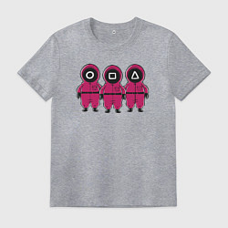 Футболка хлопковая мужская Три охранника, цвет: меланж