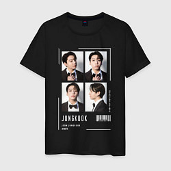 Футболка хлопковая мужская Jungkook bts 4cut, цвет: черный