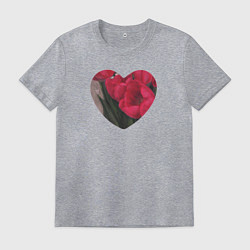 Футболка хлопковая мужская Валентинка, цвет: меланж