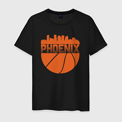 Футболка хлопковая мужская Phoenix basketball, цвет: черный